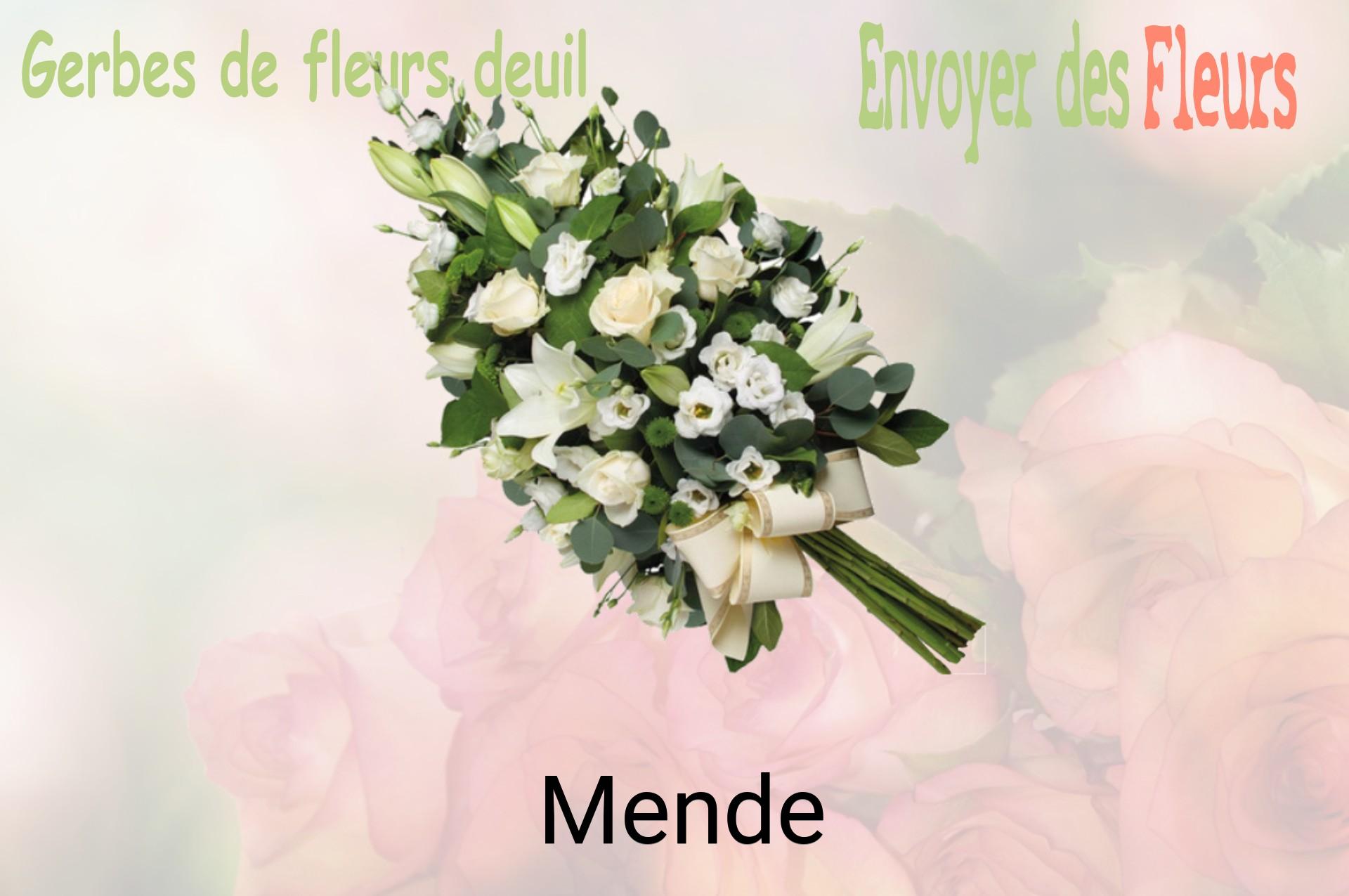 Gerbe de fleurs de deuil livrée à Mende